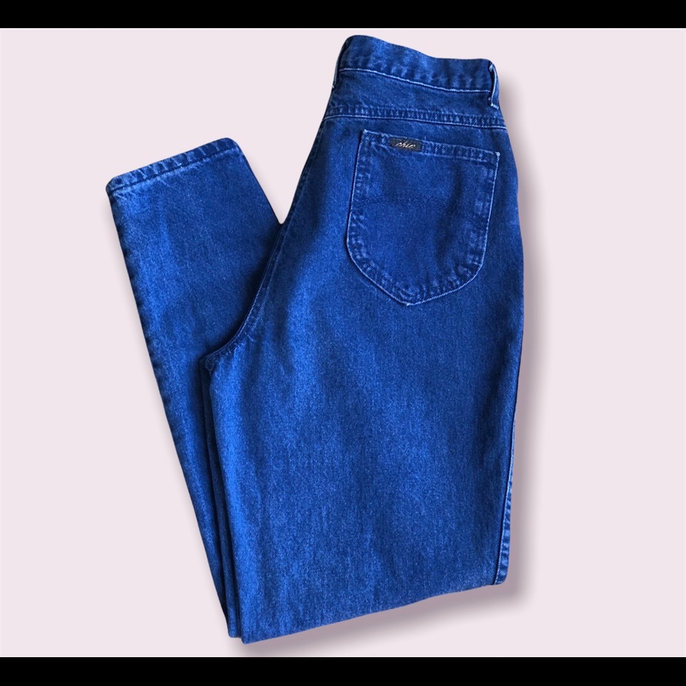 Vintage 1990s High-Waisted Chic Gold Jeans.